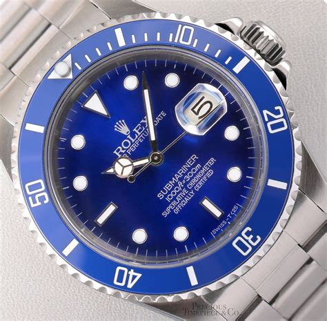 rolex submariner stainless steel blue dial|rolex submariner blue dial bezel.